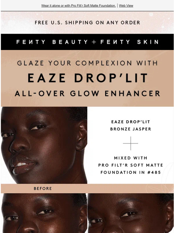 Fenty Beauty Get glazy with Eaze Drop’lit AllOver Glow Enhancer🍩 Milled