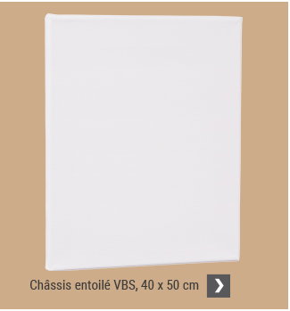 Châssis entoilé VBS, 40 x 50 cm, épais.1,8 cm