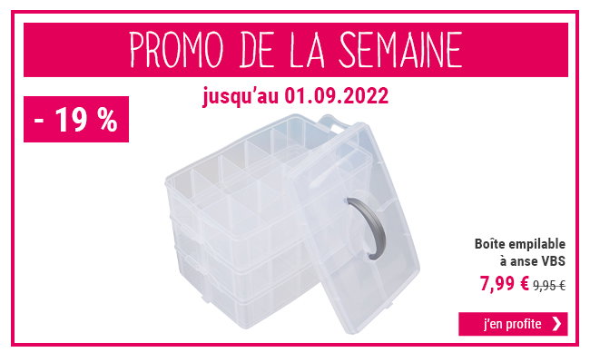 Promo de la semaine : Boîte empilable à anse VBS