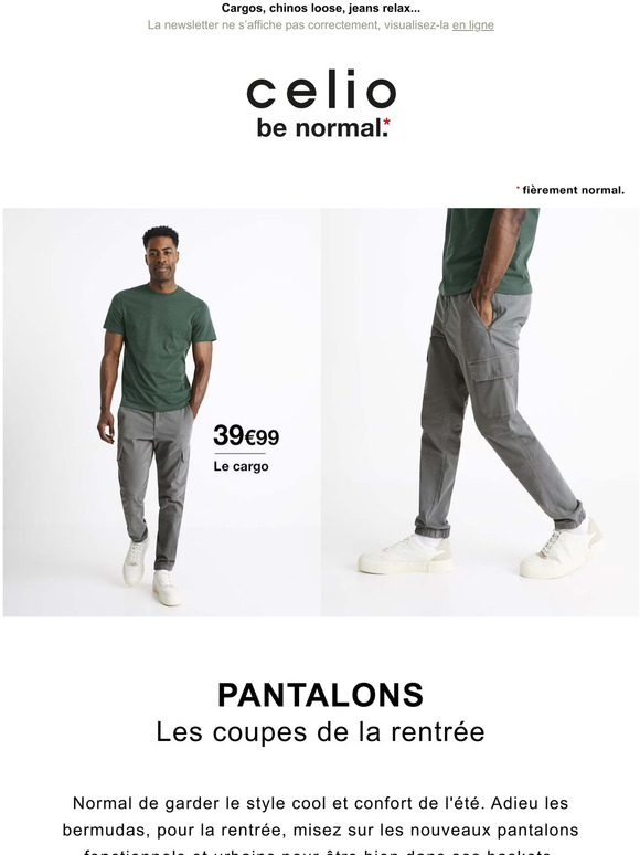 Celio PANTALONS 🔥 Le nouveau cool de la saison ! Milled