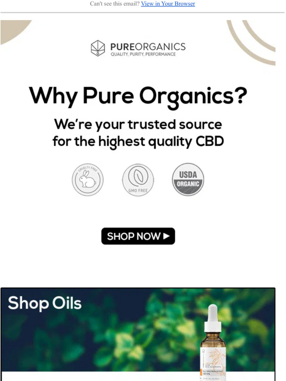 Why Pure Organics?