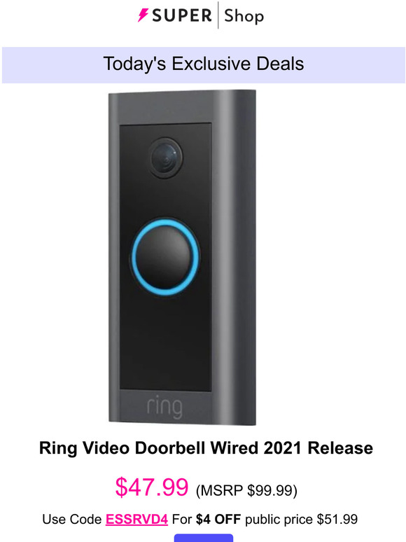 Today's Exclusive: Ring Doorbell $47.99 | Apple iMac 27" w/ Retina 5K Display $805 | Sheradian Braided Bed Cover $27.99 & More