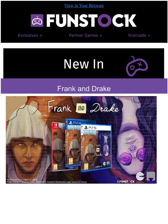 📣 NEW IN: ☀️ Frank and Drake 🌒