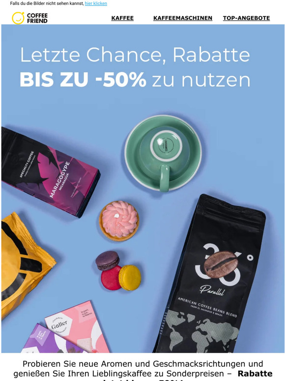 Coffee Friend: ? Rabatte bis zu 50% – die letzte Gelegenheit, diese ...