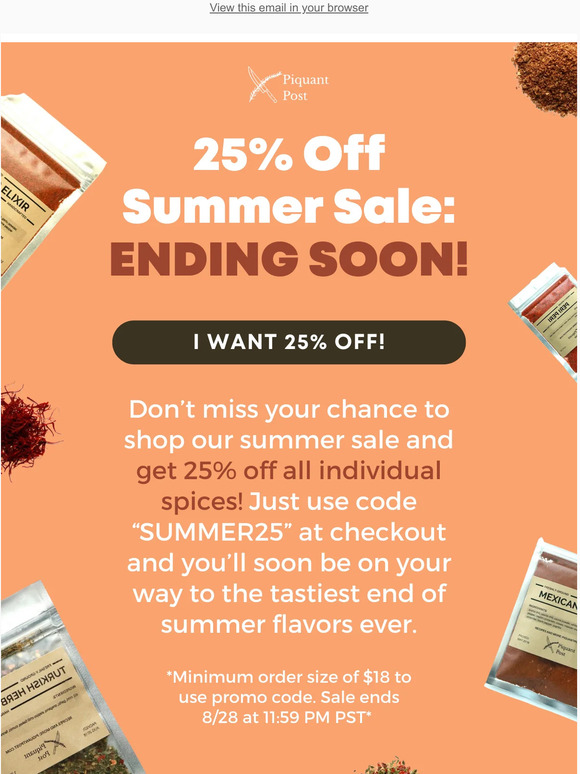 Summer Sale ENDING SOON! ☀️
