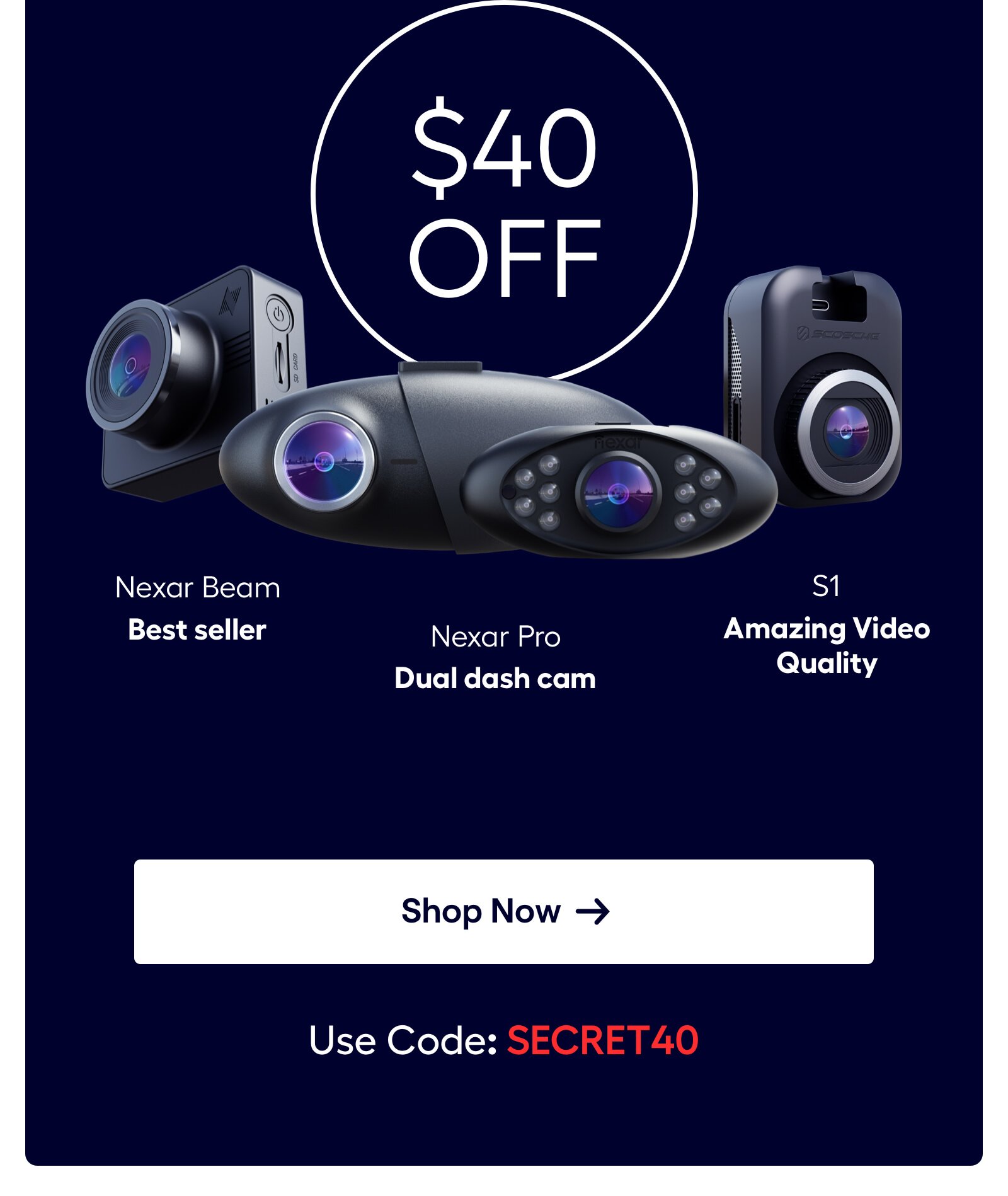 Scosche NEXC1 Smart Dash Cam - Black for sale online