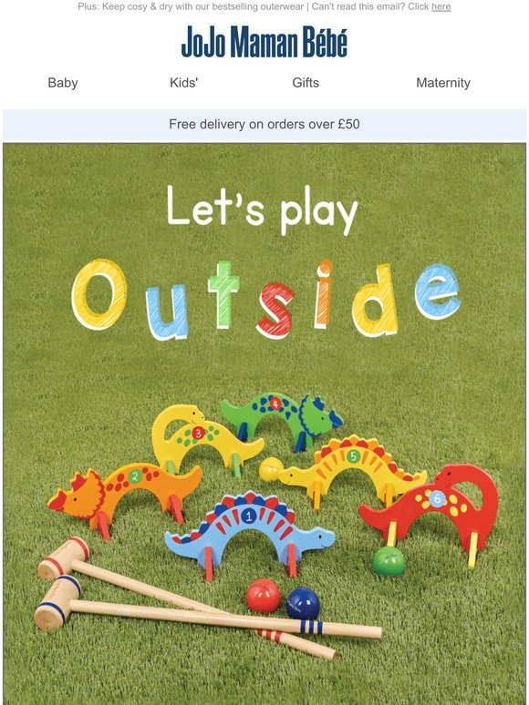Playtime al fresco! Outdoor toys & games they'll love