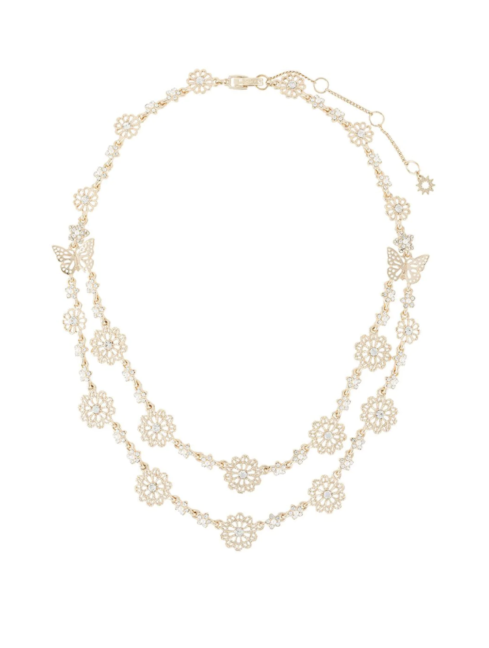 Floral Chain Layered Necklace