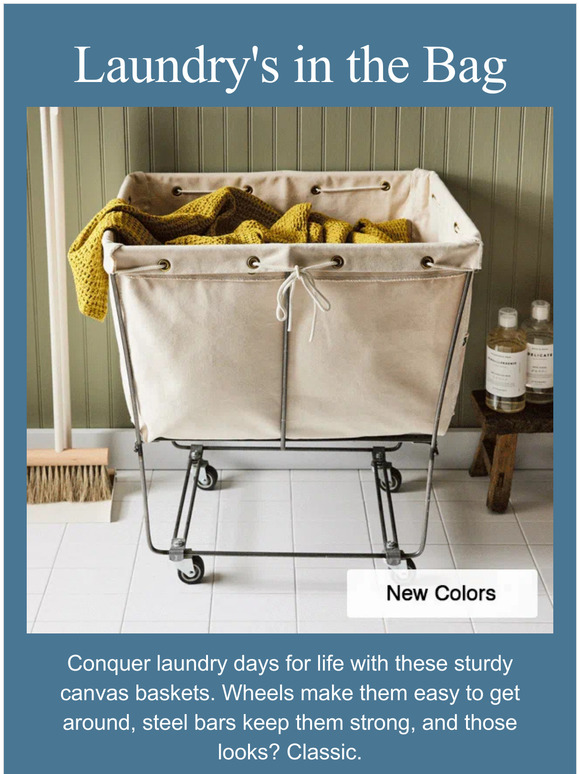 Food52 Rolling baskets that make laundry easier. Milled