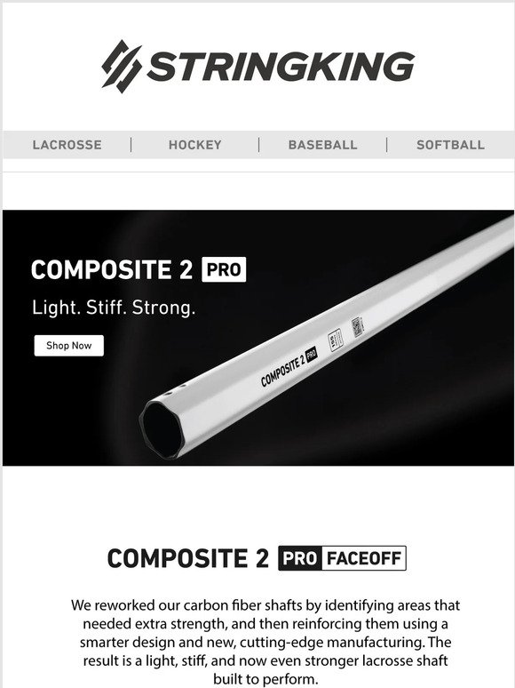 NEW Composite 2 Pro Lacrosse Shafts Available Now