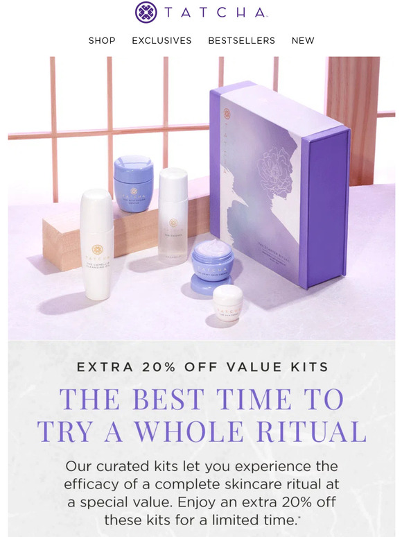 Tatcha Enjoy an extra 20 off special value rituals Milled