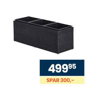 Liguria plantekasse med 3 rum i rattan