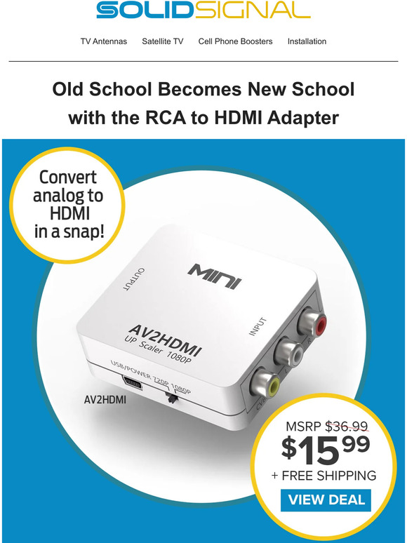 Solid Signal Still have your old VHS player? Time to dust it off! Milled