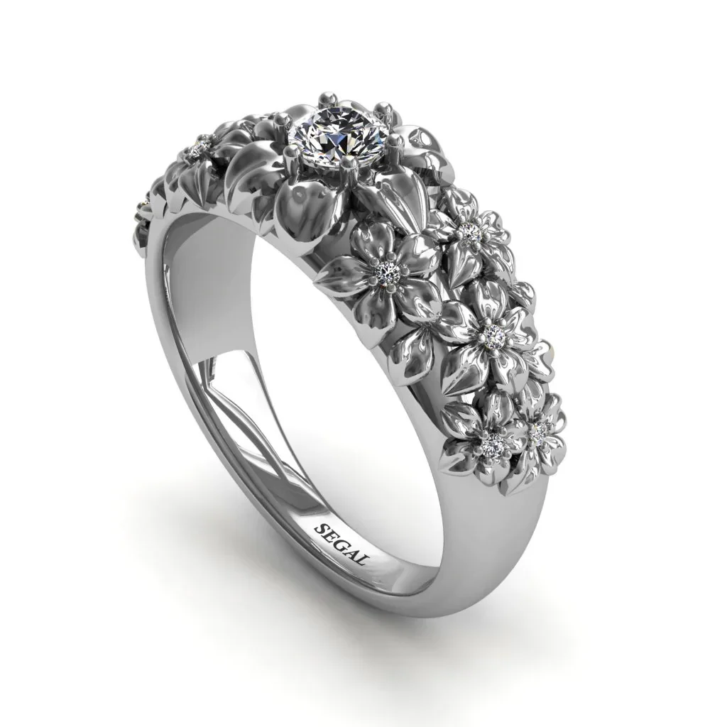 Image of The Ring Of Flowers Diamond Ring- Violet no. 3