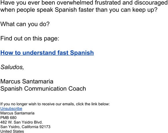 How to understand fast Spanish