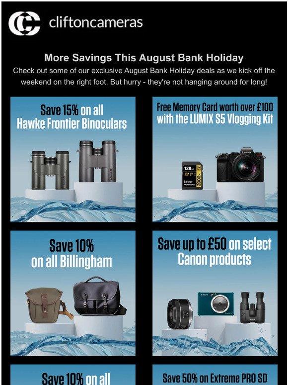 Check out these Aug Bank Holiday Savings!
