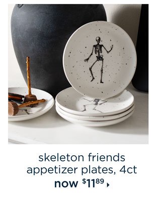 Skeleton Friends Appetizer Plates