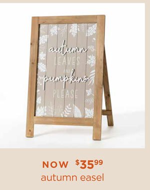 Autumn Leaves and Pumpkins Please Easel