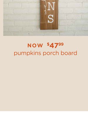 Welcome Home Pumpkins Porch Board