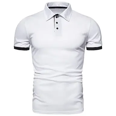 Men's Golf Shirt Solid Color Turndown Street Daily Button-Down Short Sleeve Tops Casual Fashion Comfortable White Black Gray / Beach
