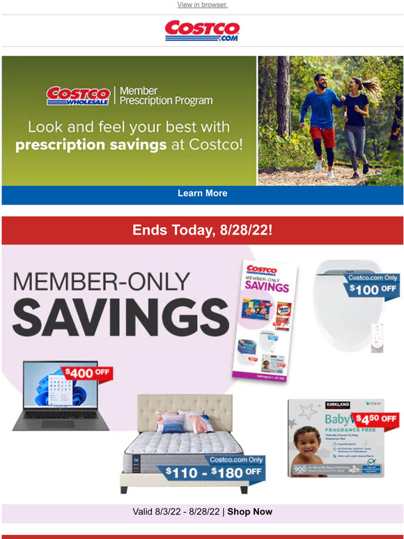 Costco ENDING TODAY! MemberOnly Savings Book and InWarehouse Hot