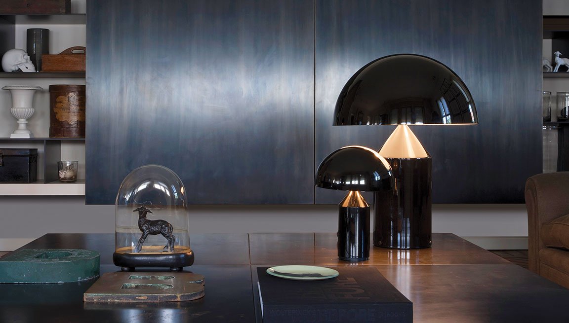 Atollo Metal Table Lamp by Vico Magistretti for Oluce.
