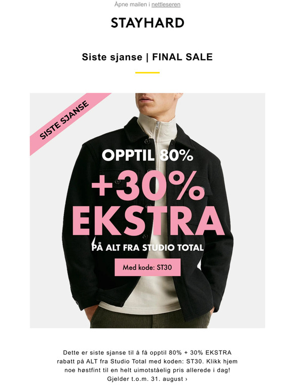 Siste sjanse på FINAL SALE! ⏳