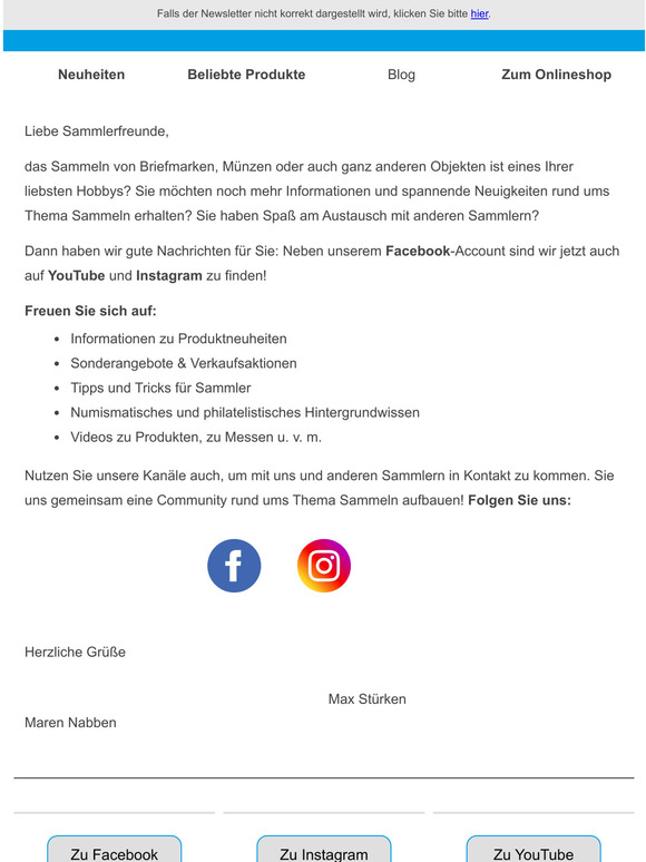 Wünschen Sie noch mehr Informationen rund ums Thema Sammeln?