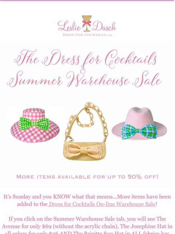 The Summer Warehouse Sale Continues 🎀