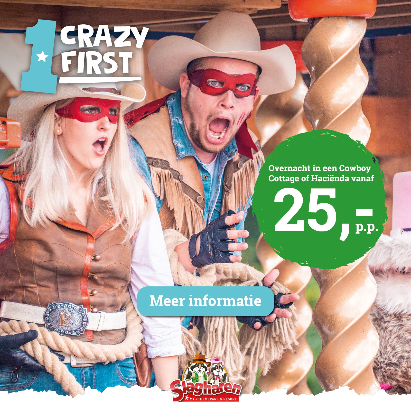Slagharen: Een weekend in een Cowboy Cottage of Haciënda vanaf 25,- p.p ...