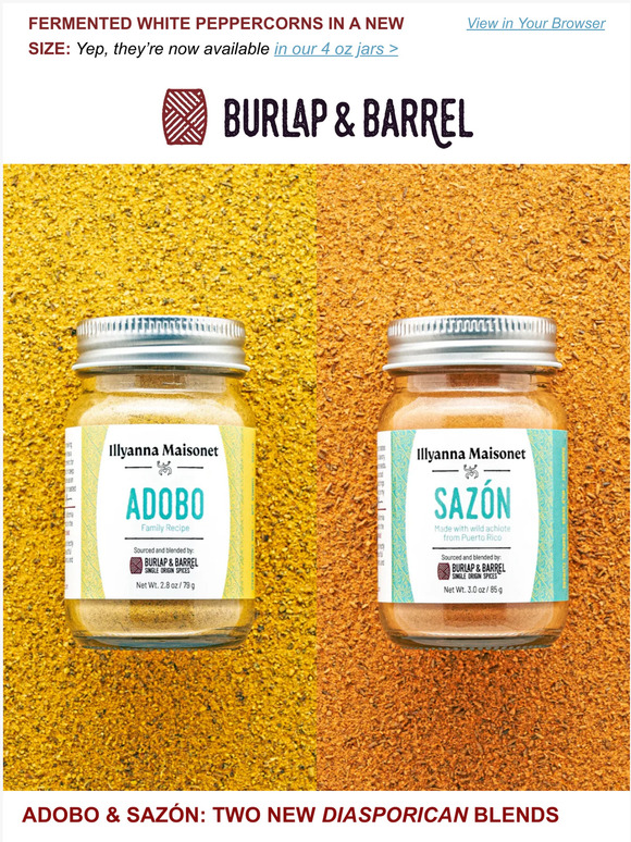 Burlap And Barrel New Adobo And Sazón With Illyanna Maisonet Milled