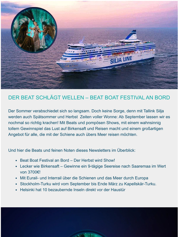 Tallink Silja: Gewinnspiel: 9-tägige Reise und Beat Boat Festival | Milled