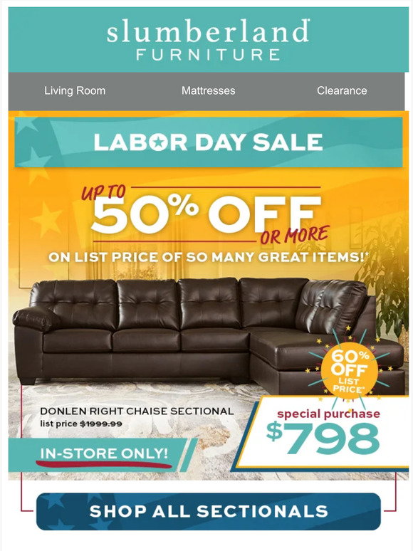 Slumberland Furniture 🚨798 for a big Ashley sectional? Compare at