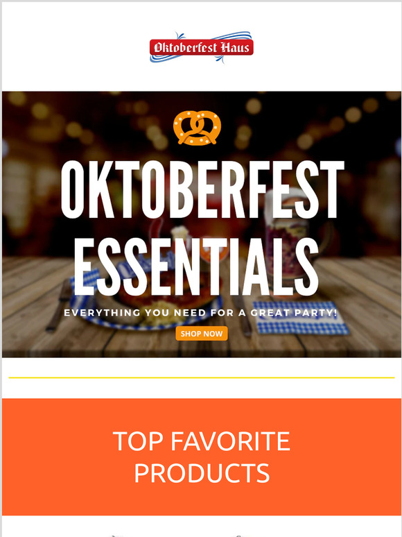 Oktoberfest Essentials. Everything You Need for a Great German Party. One-Stop Shopping for All Things Oktoberfest!