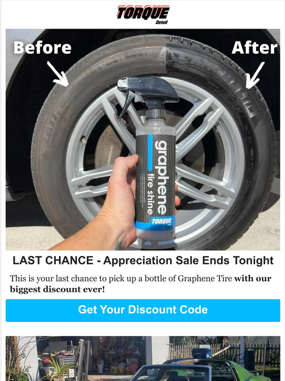 Torque Detail 6 Hours Left 30 Off Graphene Tire! Milled