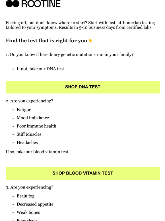 Rootine The best athome lab test for your symptoms Milled