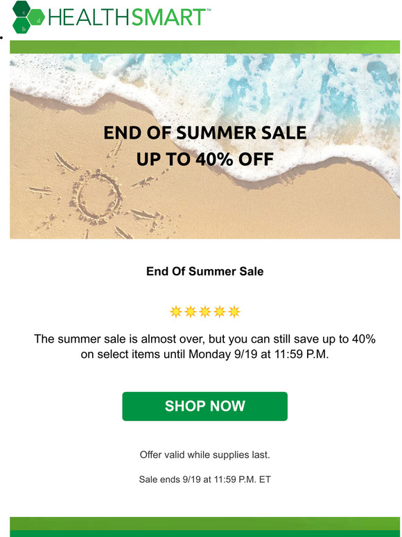 ☀️ End Of Summer Sale  ☀️