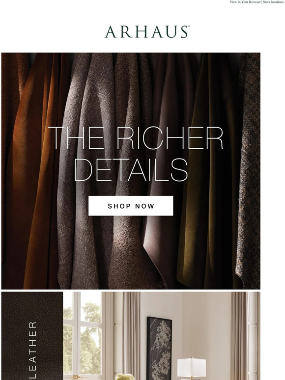 Arhaus Rich Texture and Tones for Your Home Milled