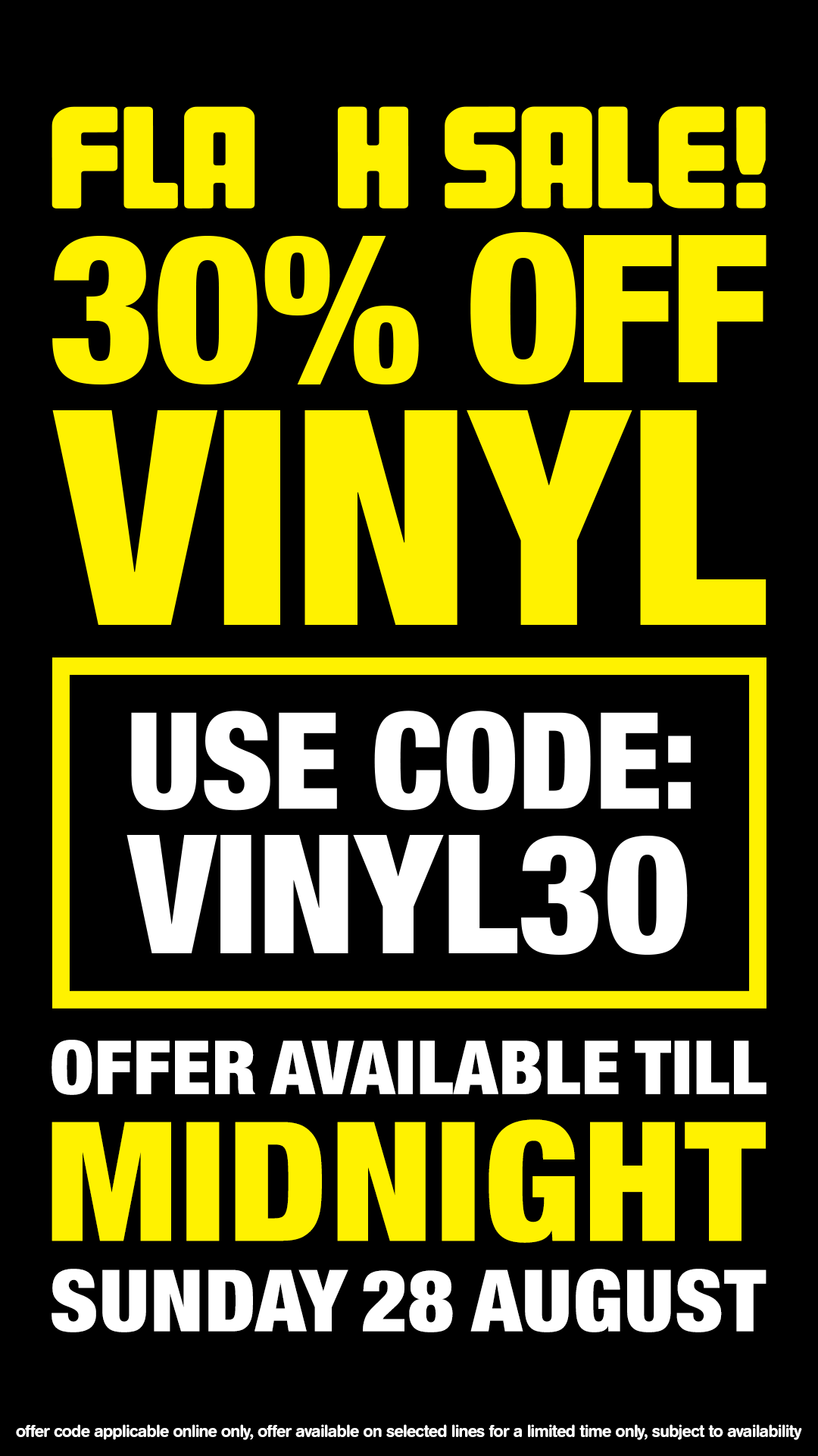 vinyl flash sale