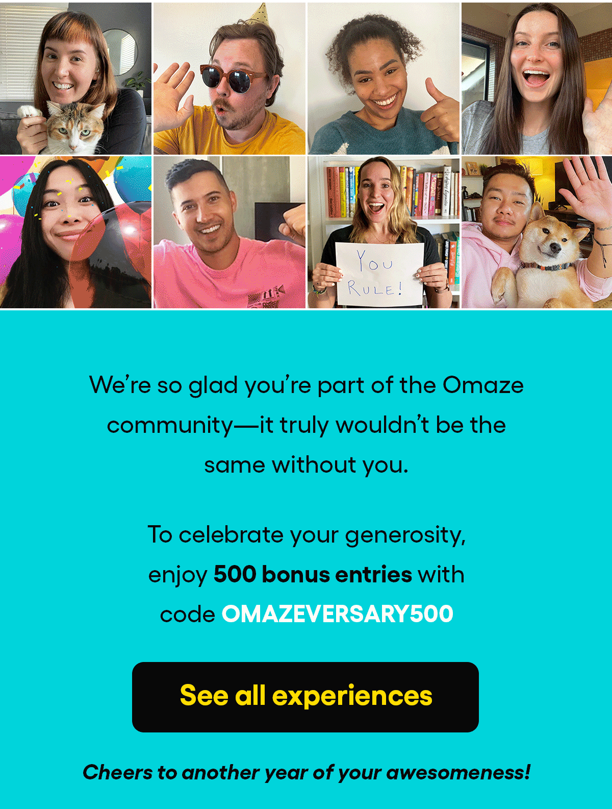 Omaze Happy Omazeversary —!🎉 Milled