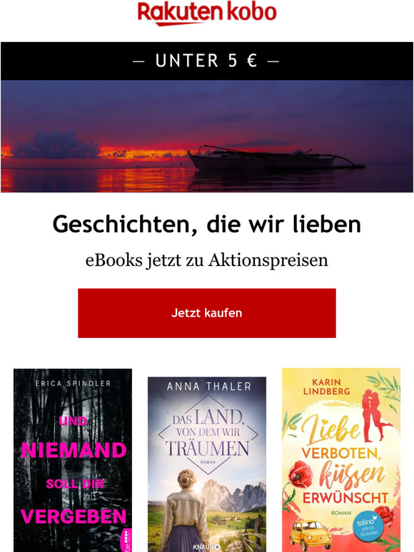 Unter 5 €: eBooks jetzt zu tollen Preisen