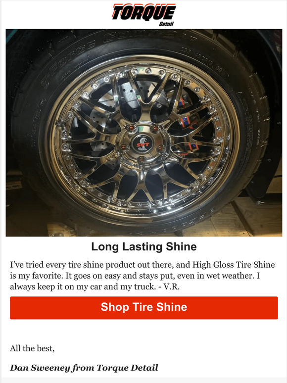 Torque Detail High Gloss & Long Lasting Tire Shine Milled