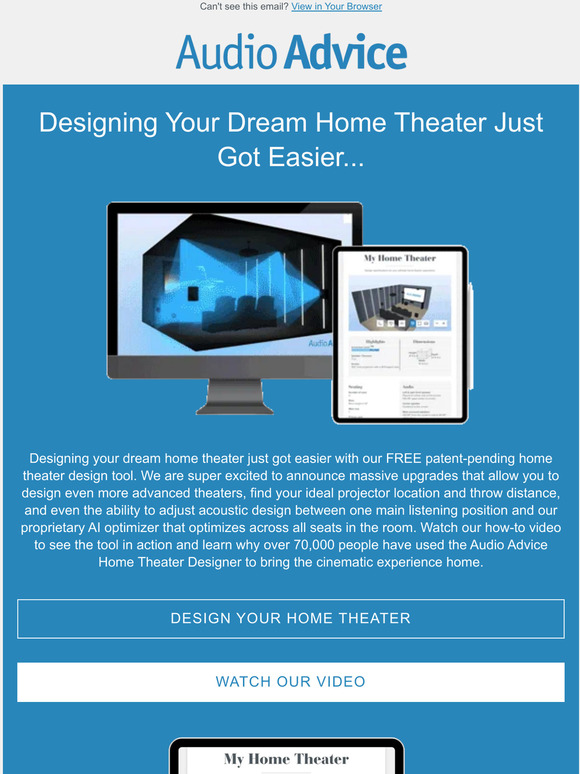 Audio Advice Design Your Dream Home Theater for FREE! Milled