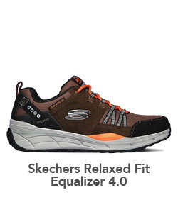 Mens Skechers Equalizer 4.0 Relaxed Fit Mesh Brown/Black