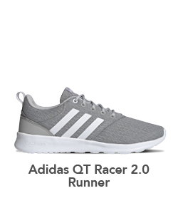 Womens Adidas QT Racer 2.0 Runner Grey/White