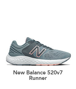 Womens New Balance 520v7 Runner Grey/Silver/Pink