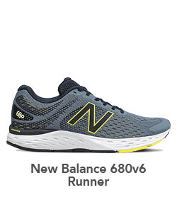Mens New Balance 680v6 Runner Gray Black Yellow