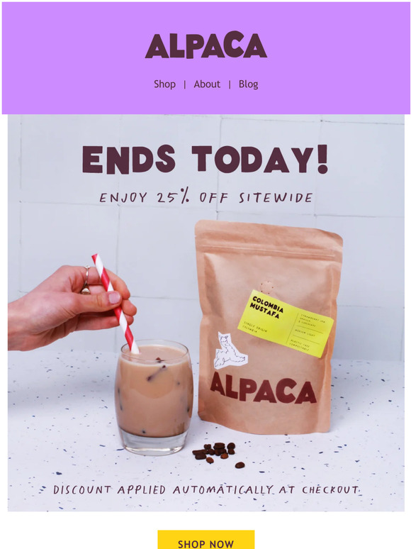 Ending today – 25% off sitewide ⏰