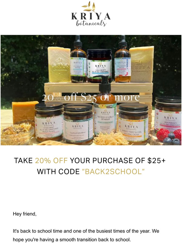 🎒Shop for Back to School with 20% Off $25+