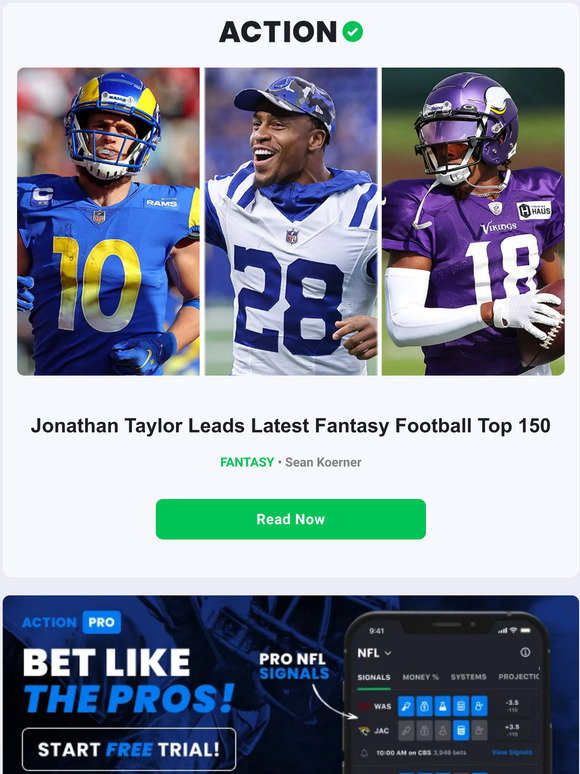 The Action Network Koerner's Updated Fantasy Football Rankings Milled